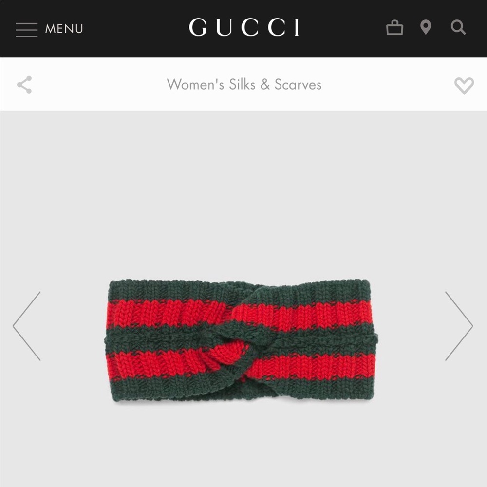 Sold‼️ Gucci Green and Red Knitted Headband